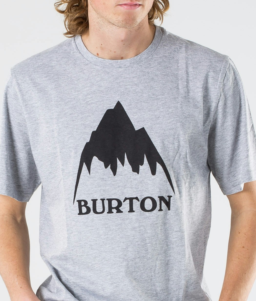 Gray Heather Burton Boys Minishred Classic Mountain High Short Sleeve T-Shirt